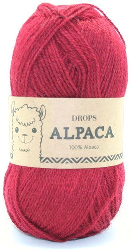 Drops Alpaca Uni Colour 3900 Donkerrood