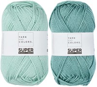 Yarn and Colors Two Tones Comfy Cushion Haakpakket S 072 Glass / Jade Gravel-2