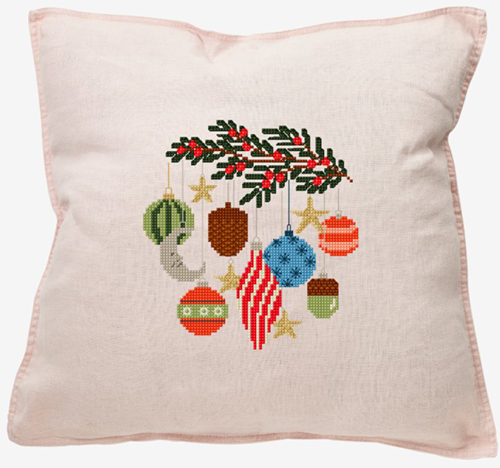 Kerstballen Kruisteek Borduurpatroon-3