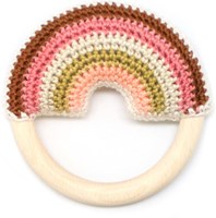 Wolplein Regenboog Bijtring Haakpakket 3 Vintage pink