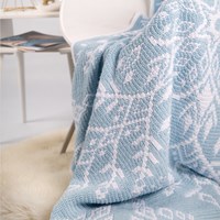Arctic Bloom Deken Ice Blue Haakpakket - Inclusief Digitaal Patroon-3