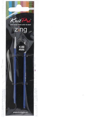 KnitPro Zing Korte Verwisselbare Rondbreinaalden 4,00 mm