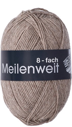 Lana Grossa Meilenweit 8-F. 150 Mélange 9567 Brown Beige