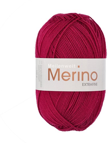 Lana Grossa Meilenweit 100 Merino Extra Fine Uni 2442 Wijnrood
