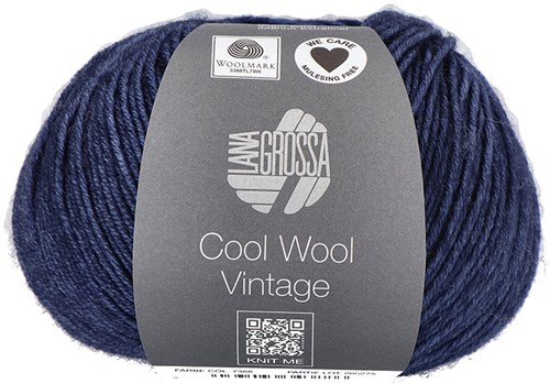 Lana Grossa Cool Wool Vintage 7366 Donkerblauw