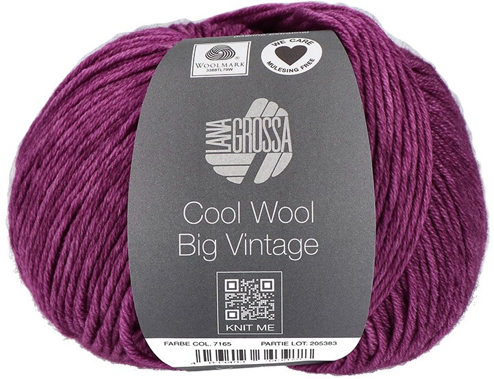 Lana Grossa Cool Wool Vintage Big 7165 Pruim | Wolplein.nl