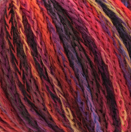 Lana Grossa Cool Merino Big Color 401 Zwart Rood/Violet/Roze/Fuchsia/Rood/Geel Groen-2