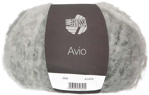 Lana Grossa Avio 003 Green gray/silver grey