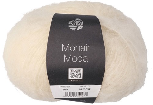 Lana Grossa Mohair Moda 018 Gebroken Wit