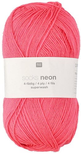 Rico Socks Neon 4 ply 003 Red