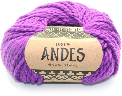 Drops Andes Uni Colour 4066 Paars