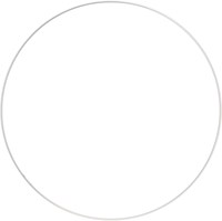 Metalen ring 40cm - Wit