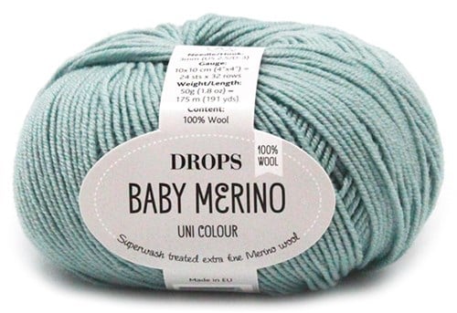 Drops Baby Merino Uni Colour 043 Licht Zeegroen
