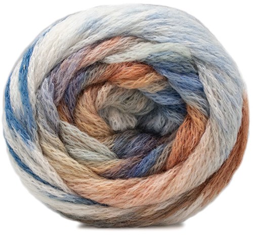 Katia Melody Jacquard Print 505 Off-white-Blue-Ochre