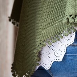 Basic Merino Granietsteek Omslagdoek Haakpatroon (digitaal)