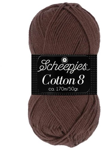 Scheepjes Cotton 8 657 Dark Brown