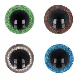 Opry Glitter dierenogen tweekleurig 8mm per 10 stuks