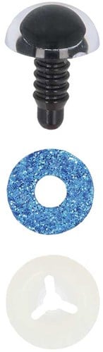 Opry Glitter dierenogen tweekleurig 12mm Blauw per 10 stuks-2