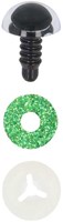 Opry Glitter dierenogen tweekleurig 12mm Groen per 10 stuks-2
