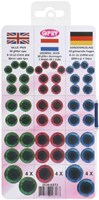 Opry Glitter dierenogen tweekleurig 8-18mm groen / roze / blauw. 60st-2