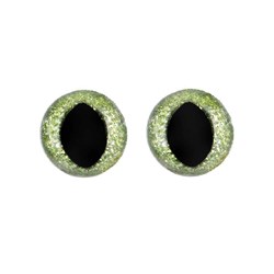 Opry Glitter kattenogen tweekleurig 12mm per 10 stuks