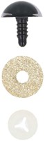 Opry Glitter kattenogen tweekleurig 12mm Goud per 10 stuks-2