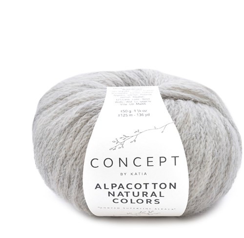 Katia Alpacotton Natural Colors 056 Licht grijs