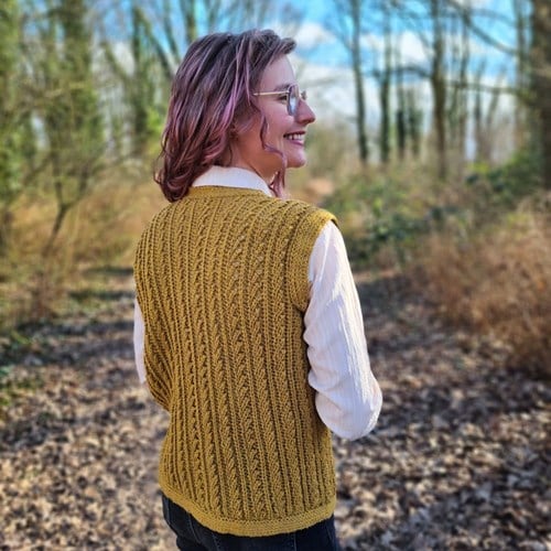 Goldenrod Waistcoat Haakpakket - It's Annemade