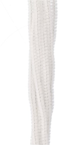 Chenille draad pijpenrager wit: 50cm-2