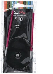 KnitPro Zing Rondbreinaalden 60cm 5,00mm