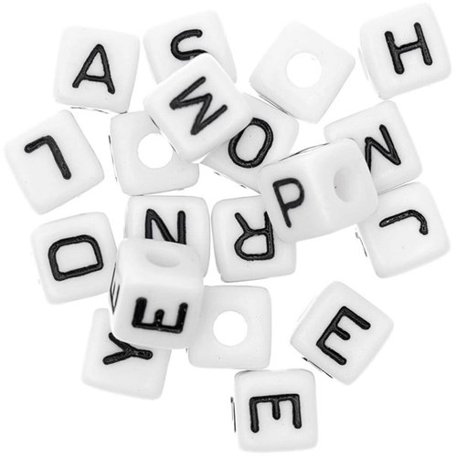 Rico Cube Bead Armband Set hope/smile/dream/enjoy - White-3