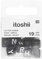 Rico Cube Bead Armband Set hope/smile/dream/enjoy - Black-2