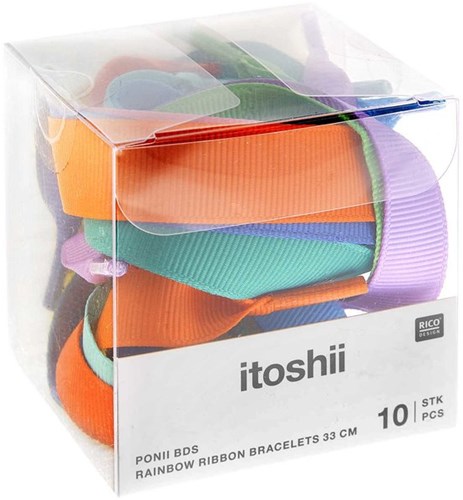 Rico Grosgrain Ribbon Armbandjes - Rainbow
