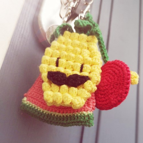 Haakpatroon Fruit Familie Sleutelhanger-2