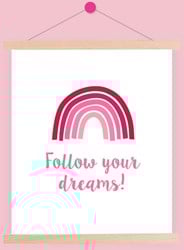Wolplein Regenboog Poster 4 Girly