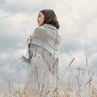 Veganette Omslagdoek Breipakket 2 Rust Brown / Brown / Green-Blue-2