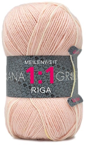 Lana Grossa Meilenweit 100 1:1 Riga 611 Sand/Green/Orange