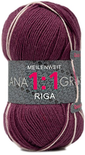 Lana Grossa Meilenweit 100 1:1 Riga 612 Bordeaux/Pink/Skin