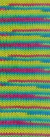 Lana Grossa Meilenweit 100 Merino Extrafine Cosy 6162 Wijnrood/mei/geelgroen/petroleumblauwe strepen-2