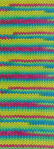 Lana Grossa Meilenweit 100 Merino Extrafine Cosy 6162 Wijnrood/mei/geelgroen/petroleumblauwe strepen-2