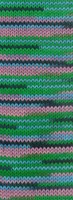 Lana Grossa Meilenweit 100 Merino Extrafine Cosy 6165 Oudroze/paars/turkoois/mei/zwart groene strepen-2