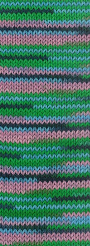 Lana Grossa Meilenweit 100 Merino Extrafine Cosy 6165 Oudroze/paars/turkoois/mei/zwart groene strepen-2