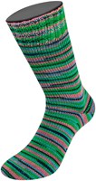 Lana Grossa Meilenweit 100 Merino Extrafine Cosy 6165 Oudroze/paars/turkoois/mei/zwart groene strepen-3