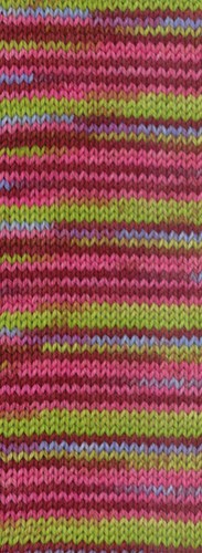 Lana Grossa Meilenweit 100 Merino Extrafine Cosy 6166 Roze/bordeaux/lentegroen/violetblauwe strepen-2
