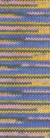 Lana Grossa Meilenweit 100 Merino Extrafine Cosy 6167 Geel/perzik/grafietgrijs/violetblauwe strepen-2