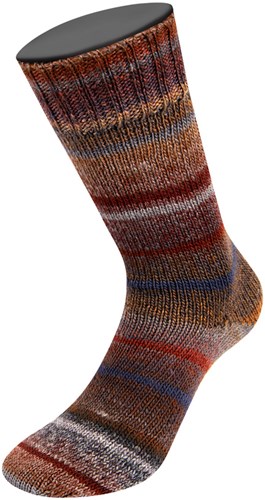 Lana Grossa Meilenweit 100 Rainbow 6406 Notenbruin/grijs/blauw/donkergrijs/oker/kaki/bosgroen/burgundy/antraciet-3