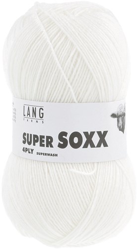 Lang Yarns Super Soxx 4-Fach 0004 Zwart (4-draads)