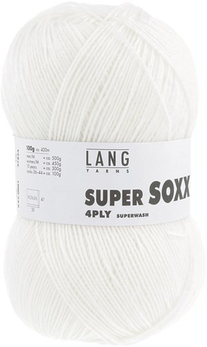 Lang Yarns Super Soxx 4-Fach 0004 Zwart (4-draads)-2