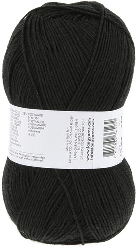 Lang Yarns Super Soxx 4-Fach 0004 Zwart (4-draads)-2