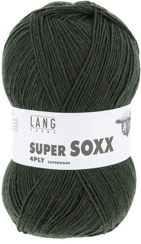 Lang Yarns Super Soxx 4-Fach 0018 Donkergroen (4-draads)